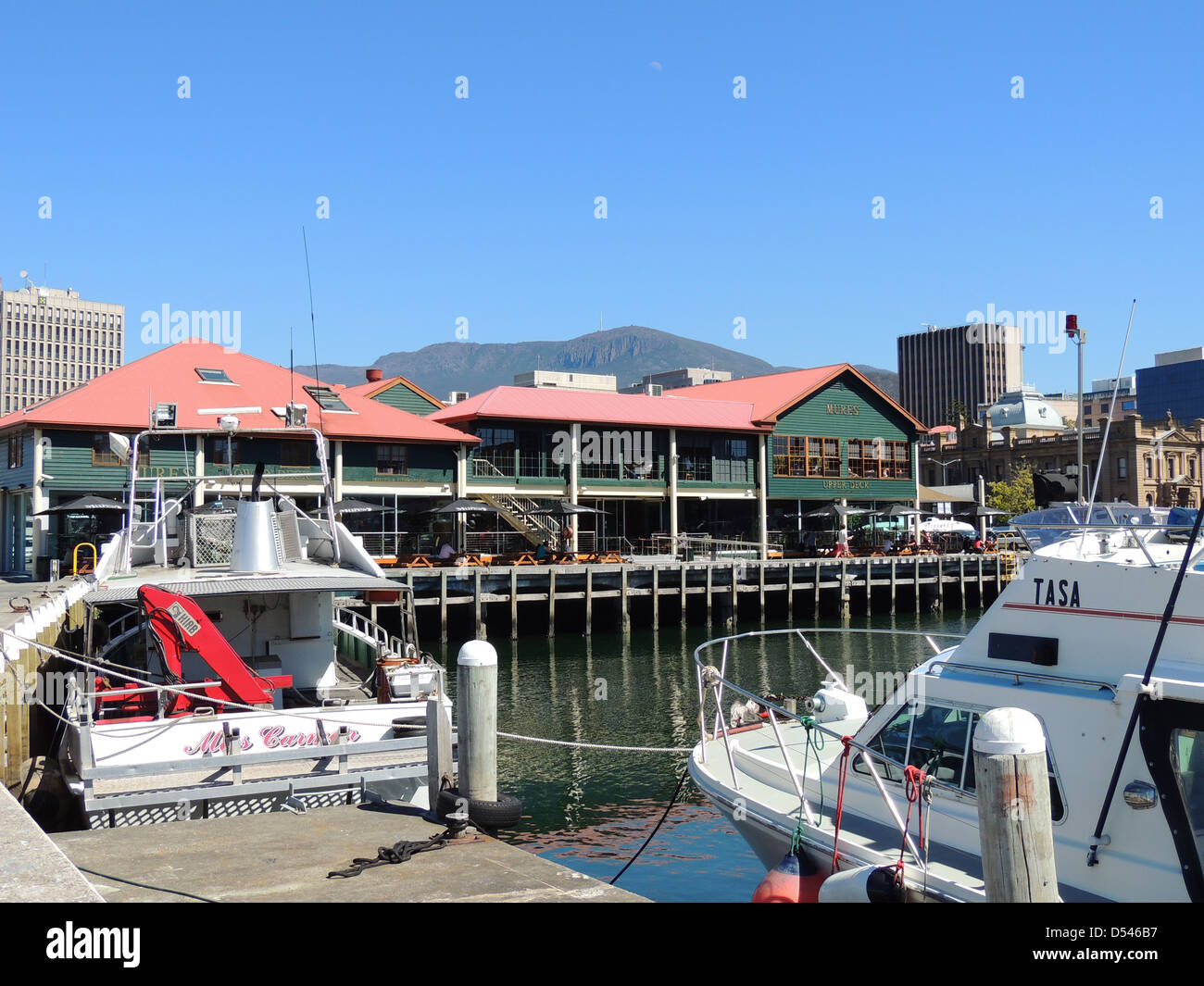 HOBART, Tasmanie. Constitution Port avec Mount Wellington dans l'arrière-plan.Photo Tony Gale Banque D'Images