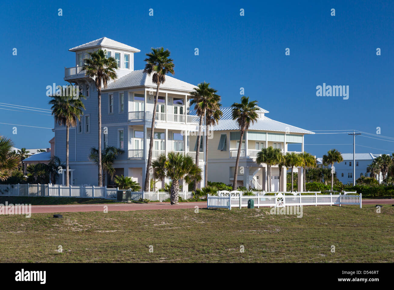 Logement en copropriété moderne sur la côte de la mer de South Padre Island, Texas, USA. Banque D'Images