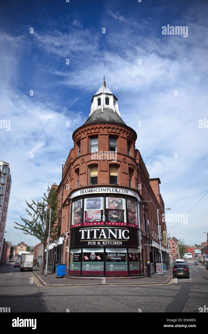 L'Irlande du Nord Belfast Titanic Pub and Kitchen Voyage Tourisme Restaurant Bar Entertainment Banque D'Images