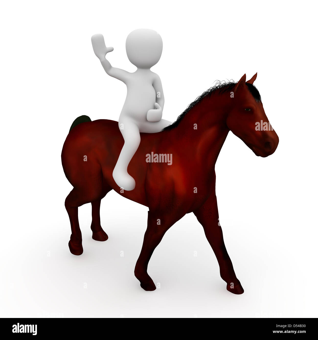 Un cavalier à cheval est largement reconnu comme un cowboy, mais pas vache Banque D'Images