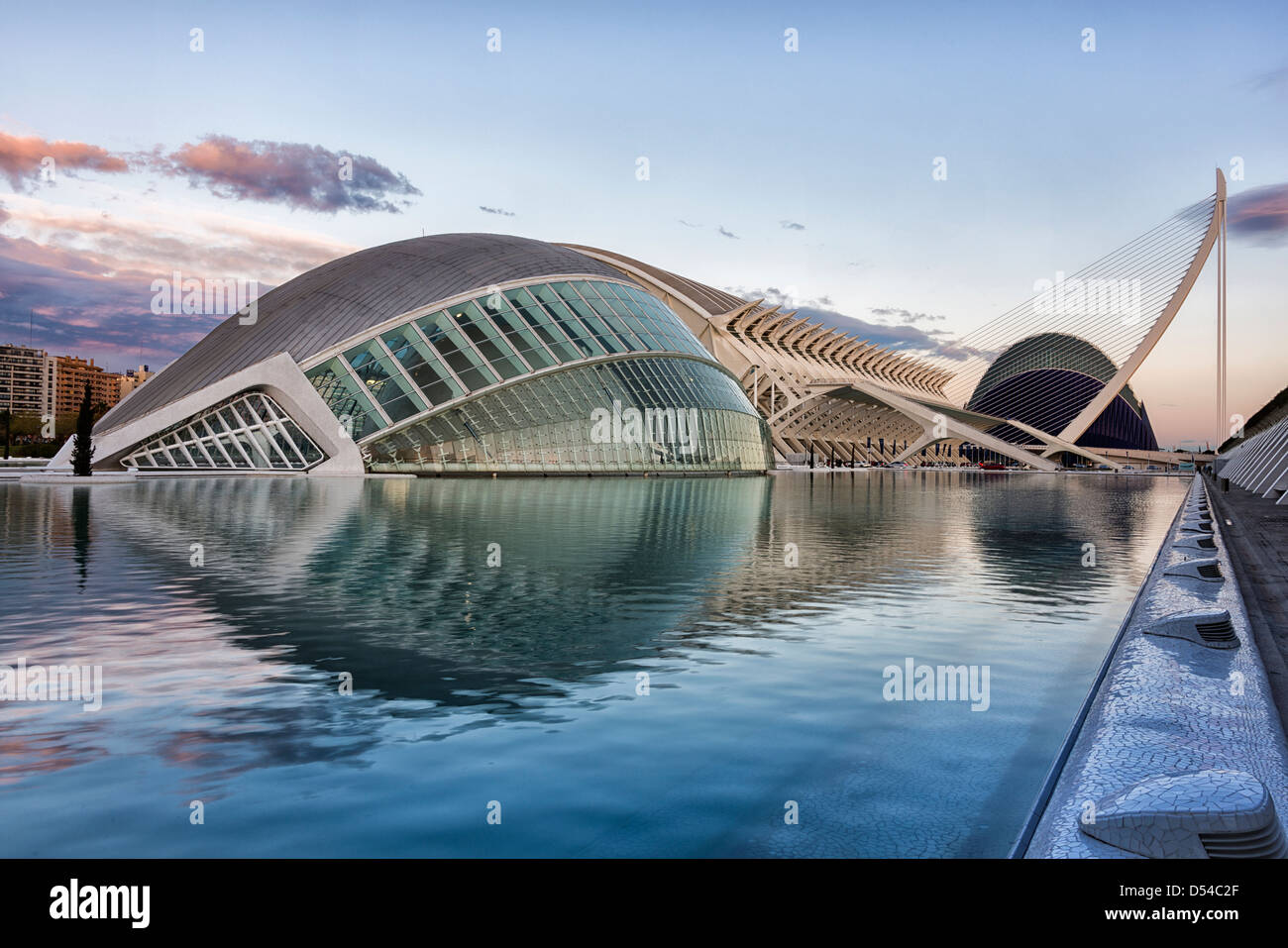 La Cité des Arts et des Sciences de Valence Banque D'Images
