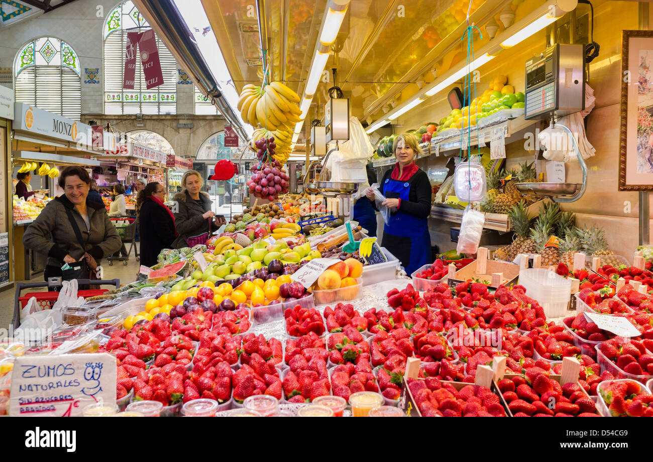 Marché Central (Mercado Central), Valence Banque D'Images