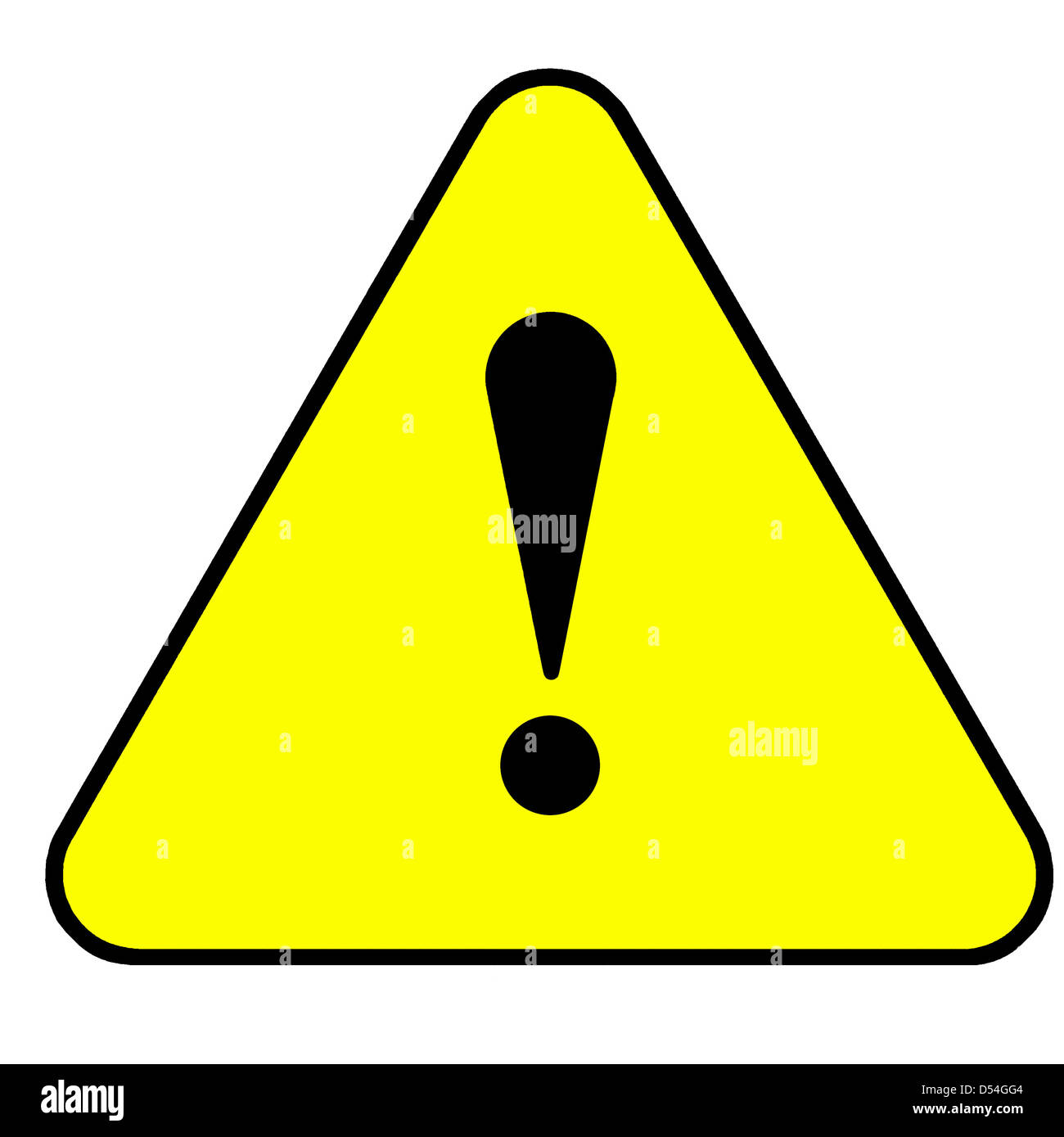 Panneau d'avertissement jaune Banque D'Images