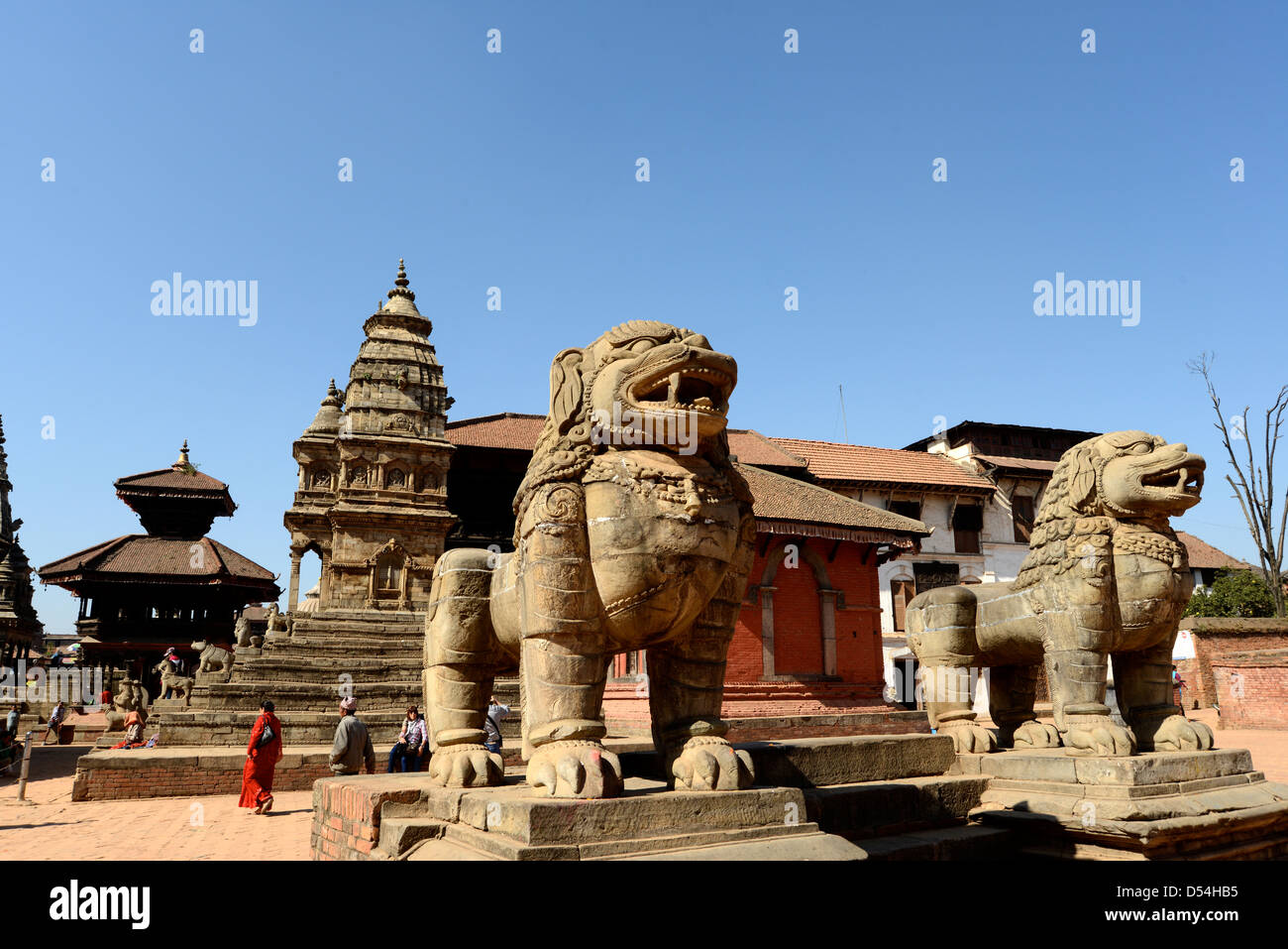 Temples Durbar Square Bhaktapur, Népal Banque D'Images