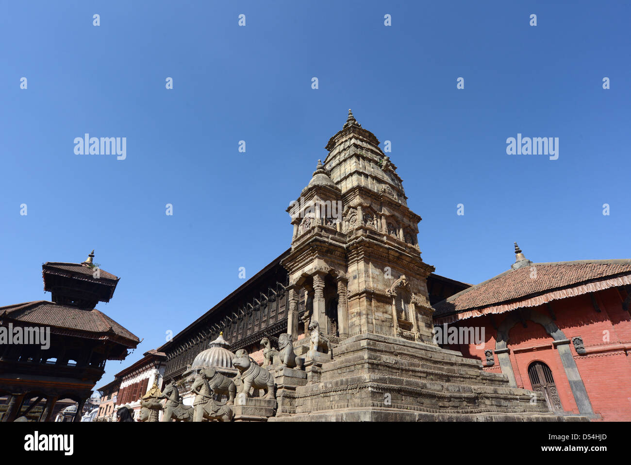 Temples Durbar Square Bhaktapur, Népal Banque D'Images