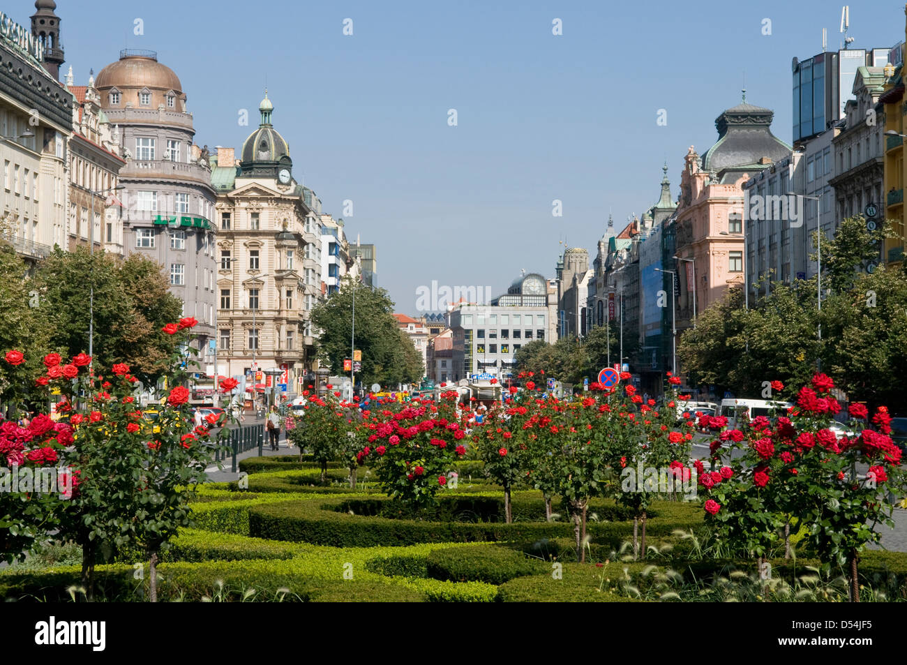 Wenceslas Square, Prague, République Tchèque Banque D'Images