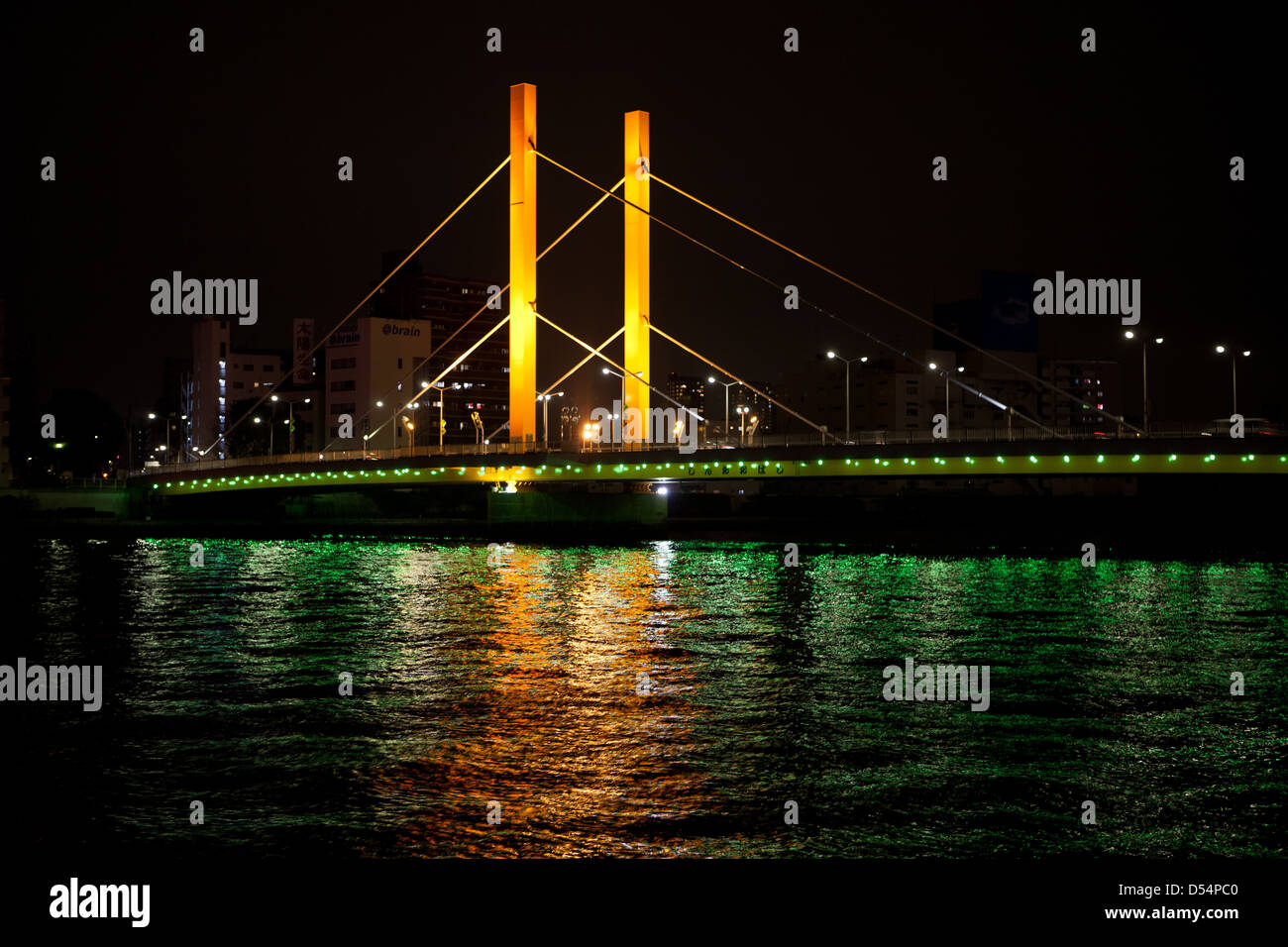 Shin Ohashi Bridge sur la rivière Sumida. Shin Ohashi ou 'Bridge' construite en 1976, a remplacé l'ancien pont construit en 1693. Banque D'Images