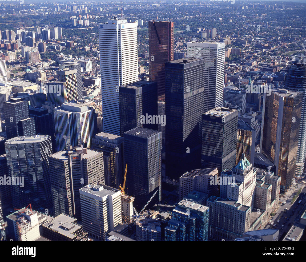 Quartier financier du centre-ville vue de la Tour CN, Toronto, Ontario, Canada Province Banque D'Images