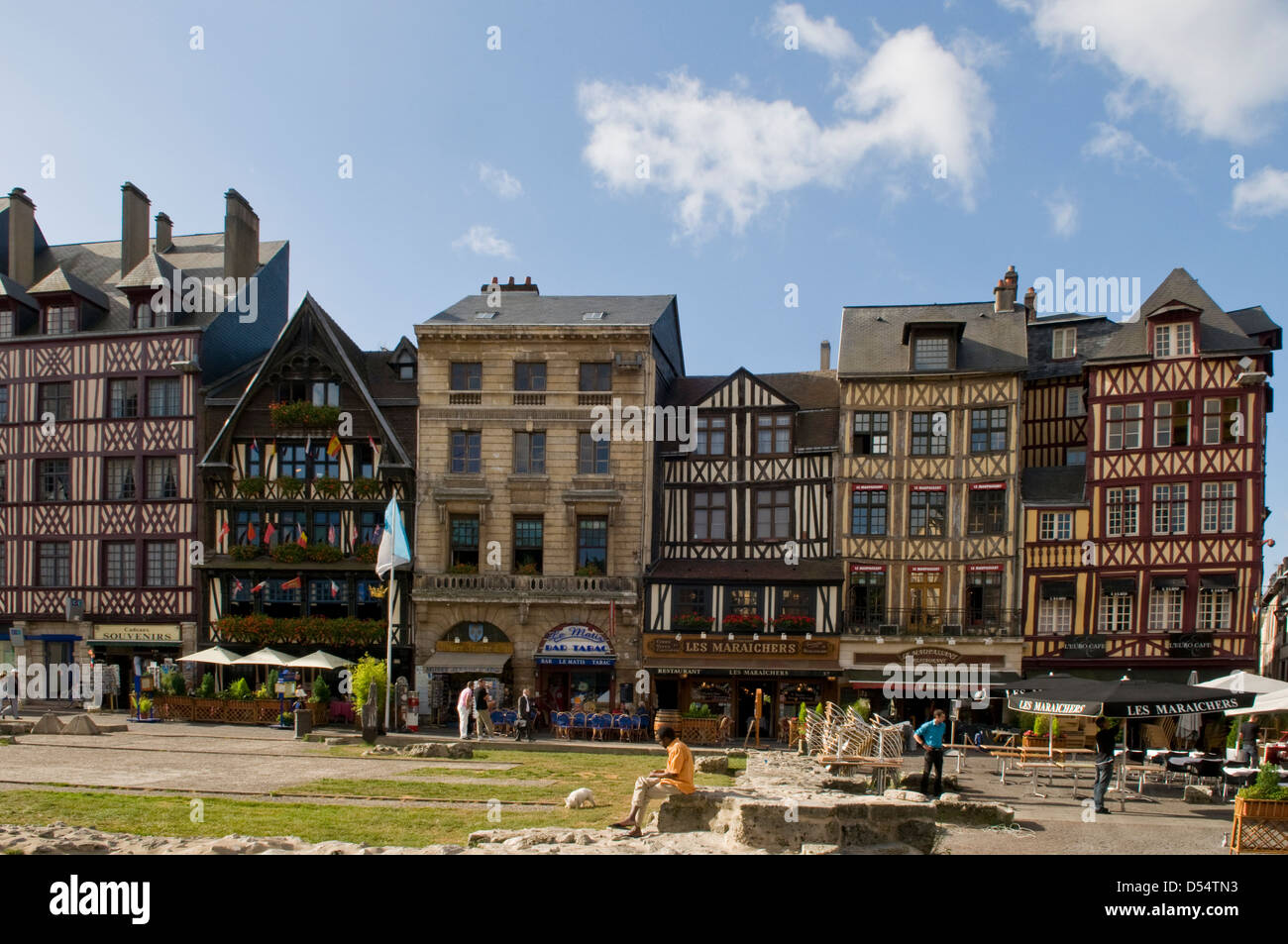 Place du Vieux Marché, Rouen, Normandie, France Banque D'Images