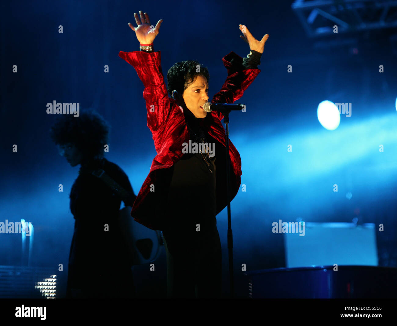 Le rock/ pop/ musicien funk Prince en concert au Sziget Festival annuel à Budapest, Hongrie, le Mardi, Août 9, 2011. Banque D'Images