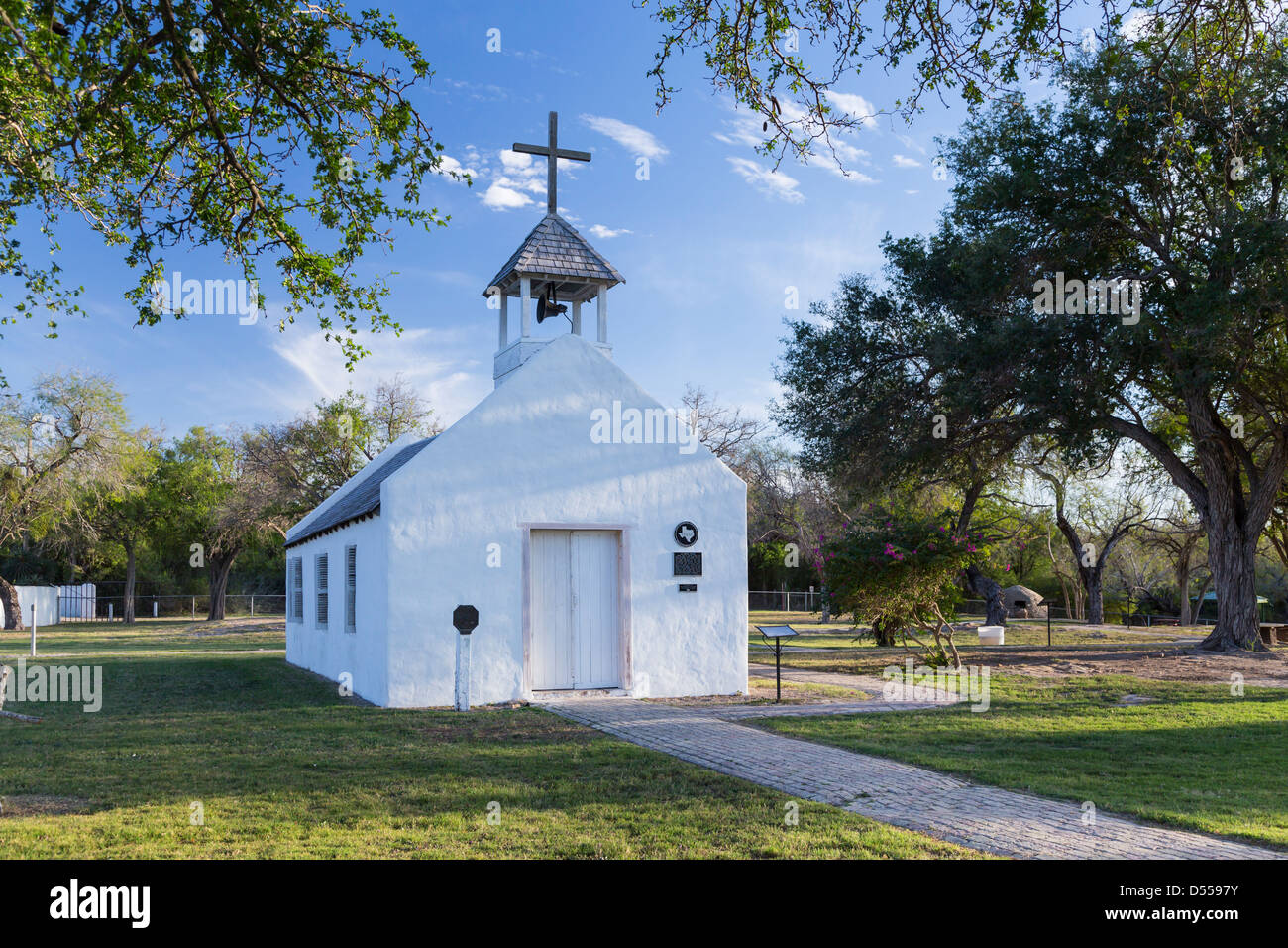 Historique La Chapelle de la Lomita près de Mission, Texas, USA. Banque D'Images