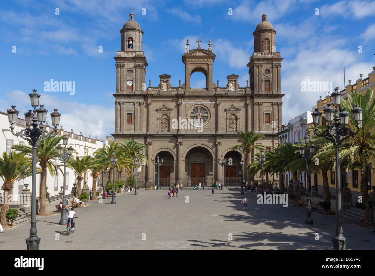 Espagne iles canaries, Grande Canarie, Las Palmas, la cathédrale et la place Santa Ana Banque D'Images
