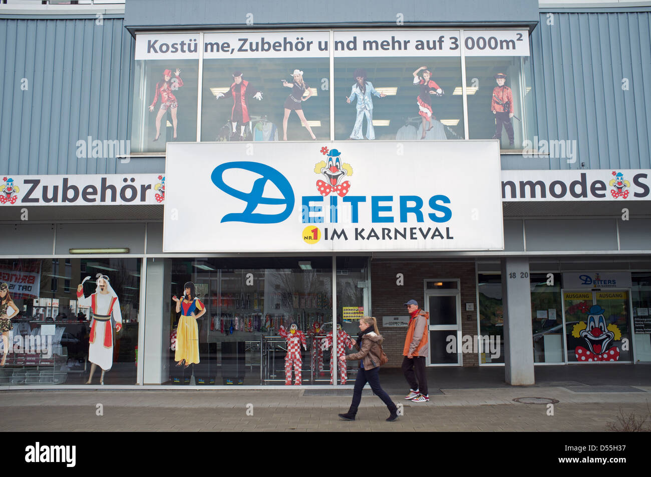 Deiters, une boutique de costumes de carnaval, Opladen, Allemagne. Banque D'Images