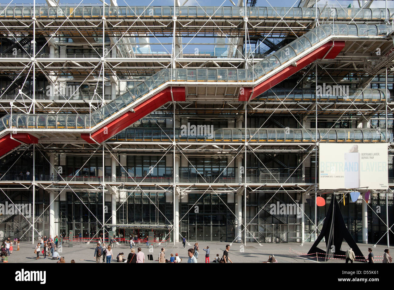 Le Centre Pompidou à Paris Banque D'Images