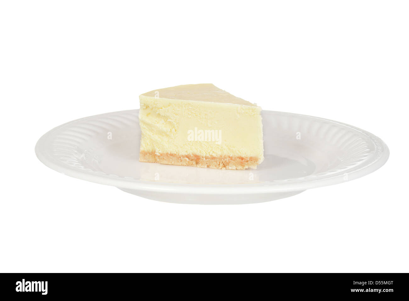 Cheesecake plaine isolée Banque D'Images