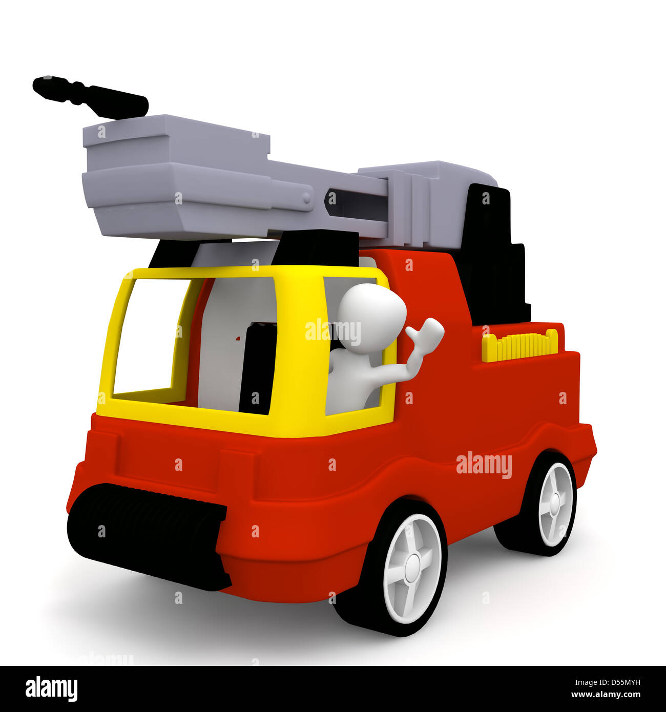 Le camion de pompiers est un jouet à chaque enfant aime jouer Banque D'Images