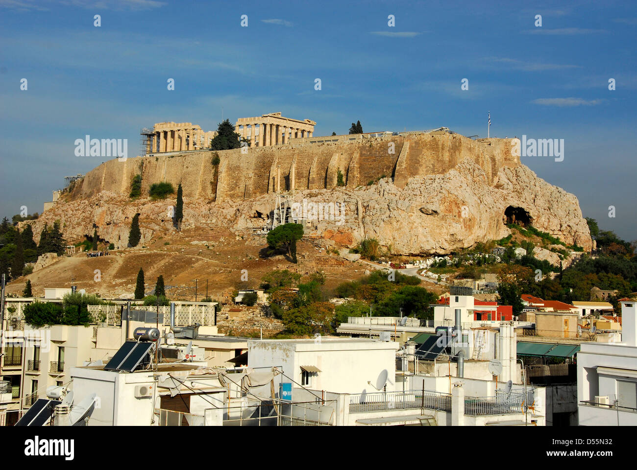 Le monument du Parthénon sur la colline de l'Acropole à Athènes, Grèce ...