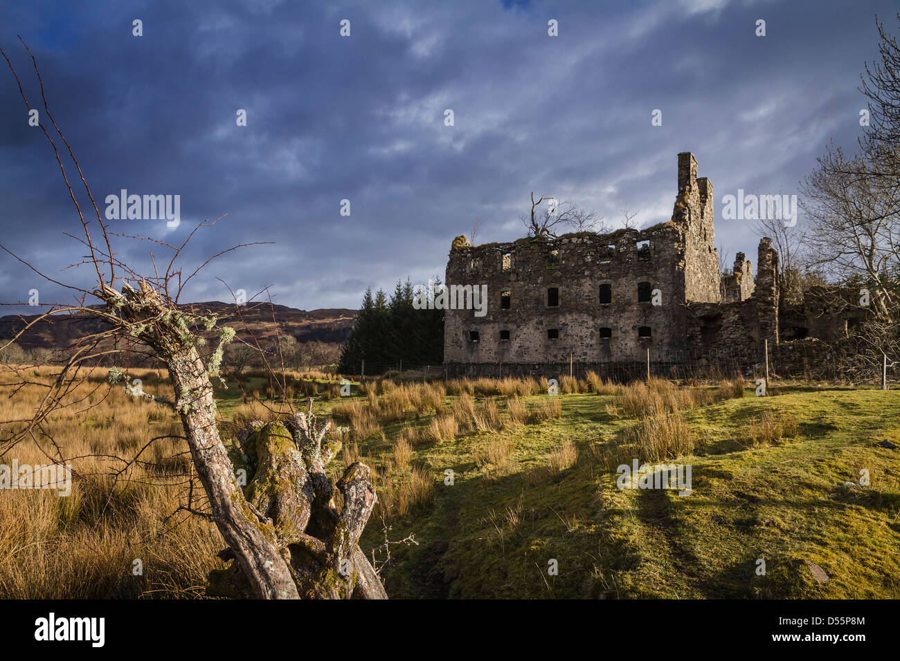 Ruines du 18e siècle Bernera Barracks, Glenelg, West Highlands, Ecosse Banque D'Images