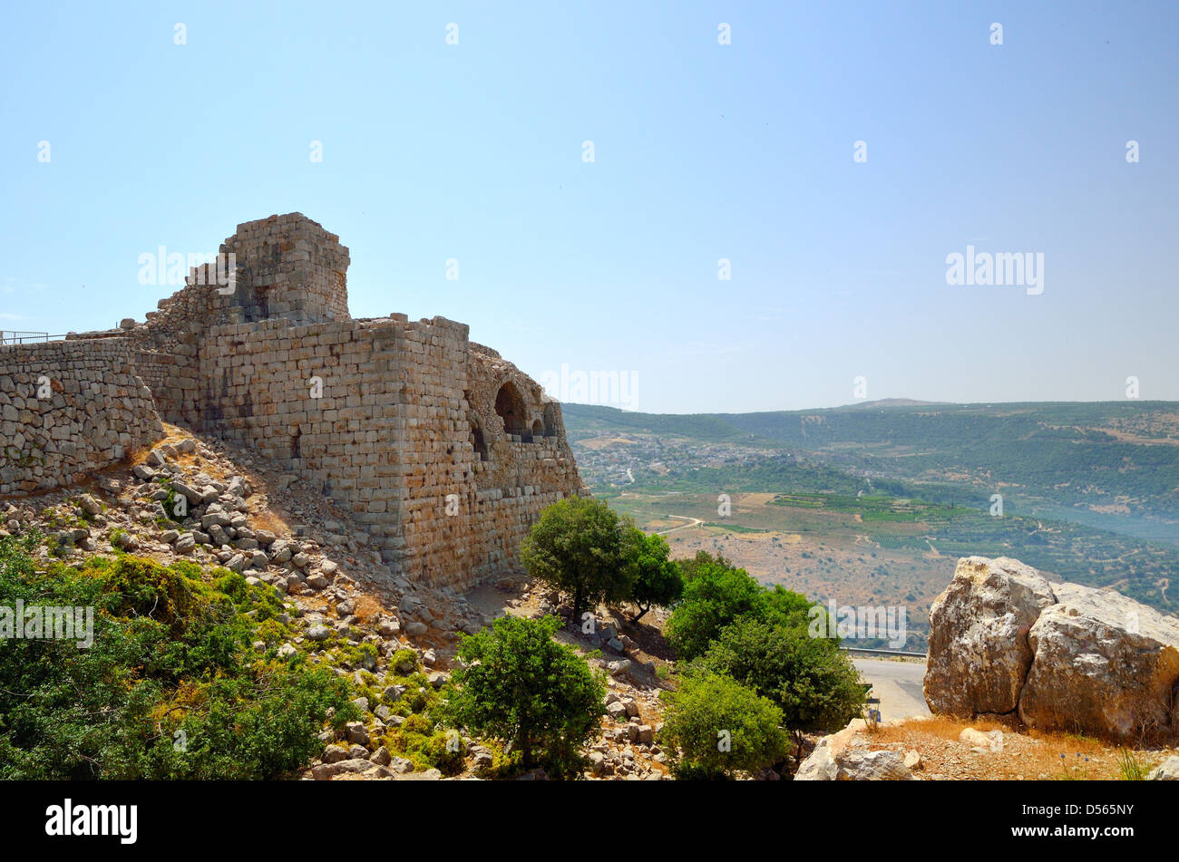 La forteresse de Nimrod(Mivtzar Nimrod) est une forteresse médiévale située dans le nord du plateau du Golan, Israël. Banque D'Images