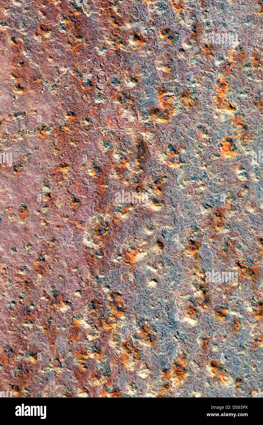 La texture de old weathered et surface métal corrodé Banque D'Images