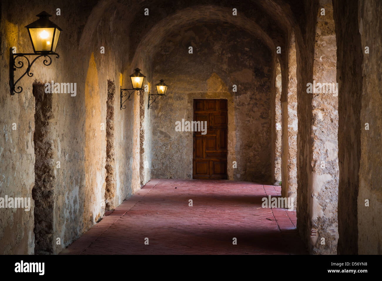 Mission Nuestra Señora de la Purísima Concepción de Acuña (également Mission Concepcion) à San Antonio, Texas Banque D'Images