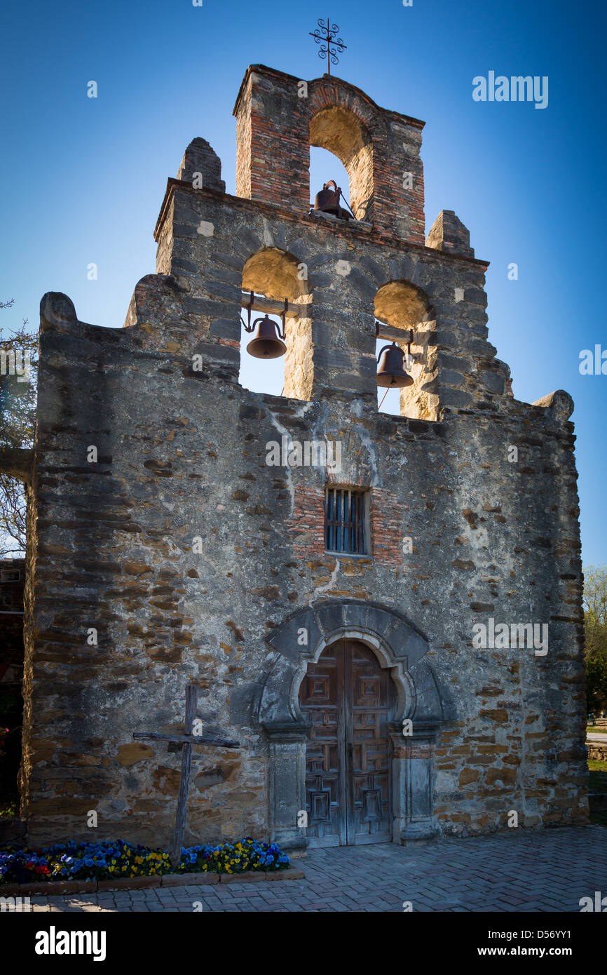Mission Espada à San Antonio, Texas Banque D'Images