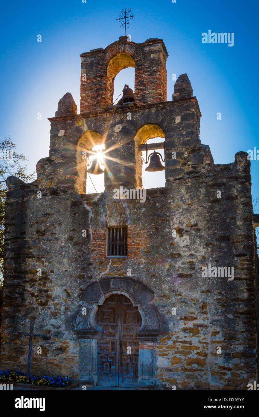 Mission Espada à San Antonio, Texas Banque D'Images