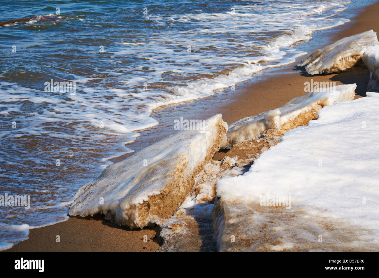 La fonte des glaces de la mer plage Banque D'Images