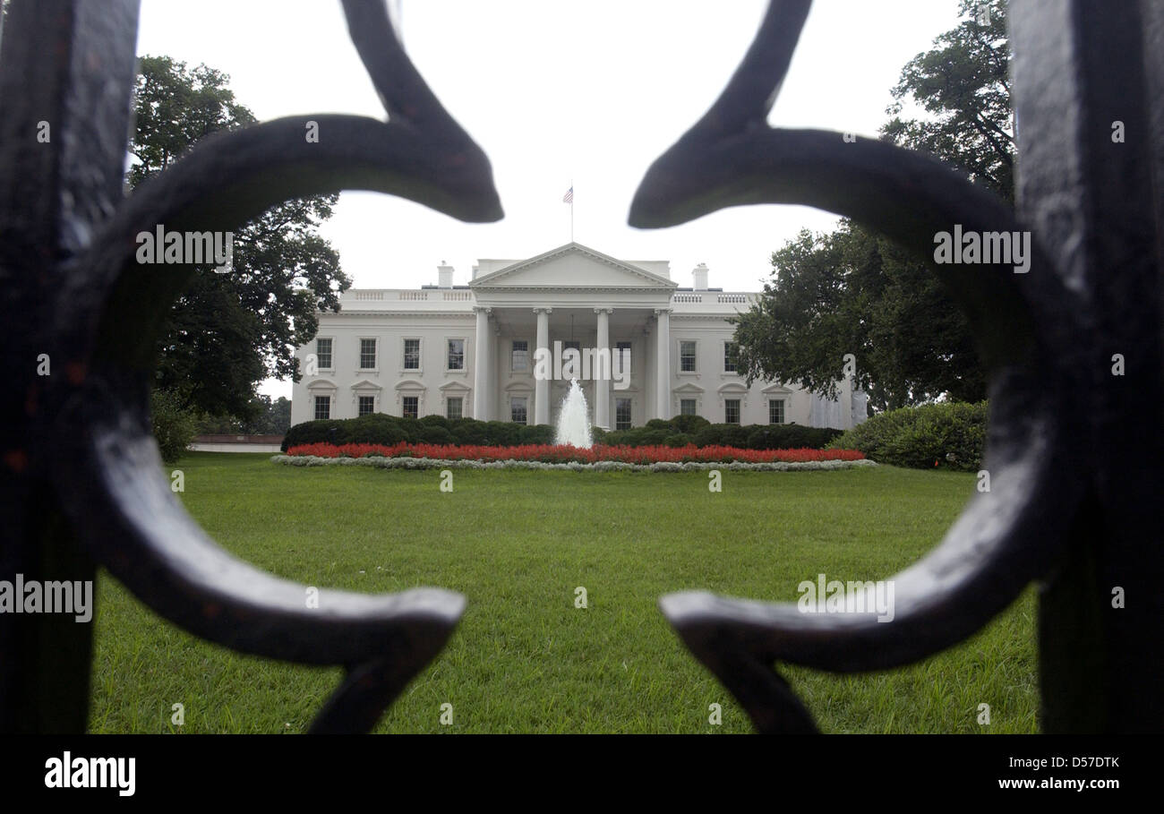 La Maison Blanche est la résidence officielle et le lieu de travail du Président des États-Unis d'Amérique, White House,1600 Pennsylvania Ave, Banque D'Images