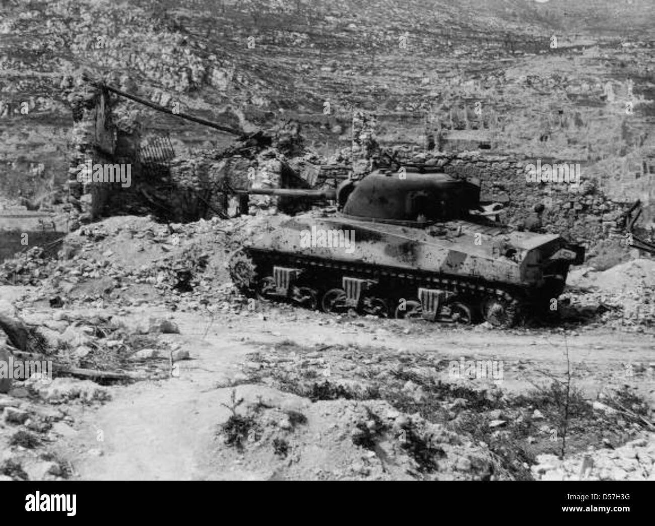 Bataille de Monte Cassino Cassino (Italie) : Banque D'Images