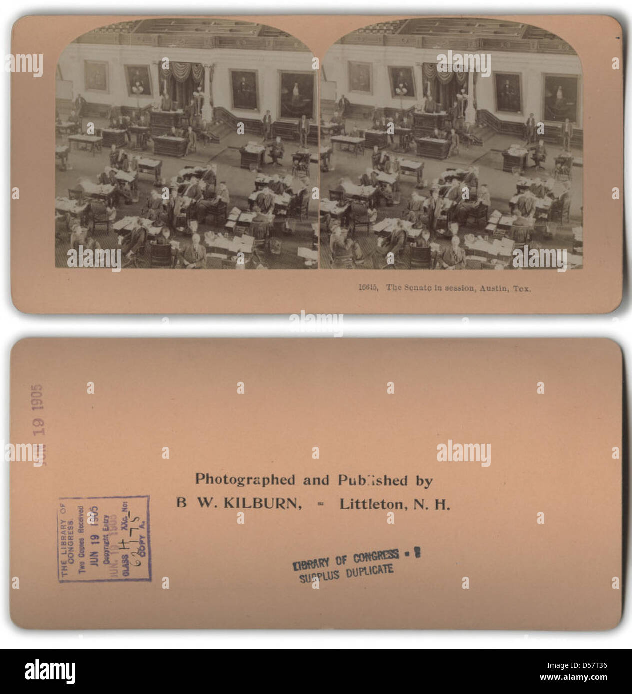 Une photographie du Sénat du Texas en session au capitole de l'État du Texas à Austin. L'image montre les législateurs à l'œuvre dans la chambre historique, un site clé de l'activité législative dans l'État du Texas. Banque D'Images