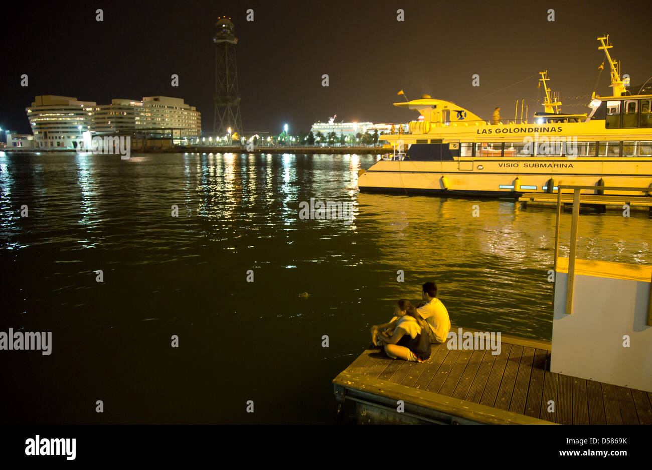 Barcelone, Espagne, le débarquement au port des ferries Banque D'Images