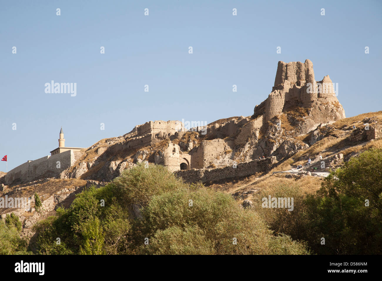 Château, lac de Van, ville de Van, au sud-est de l'Anatolie, Turquie, Asie Banque D'Images