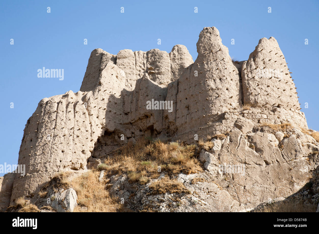 Château, lac de Van, ville de Van, au sud-est de l'Anatolie, Turquie, Asie Banque D'Images