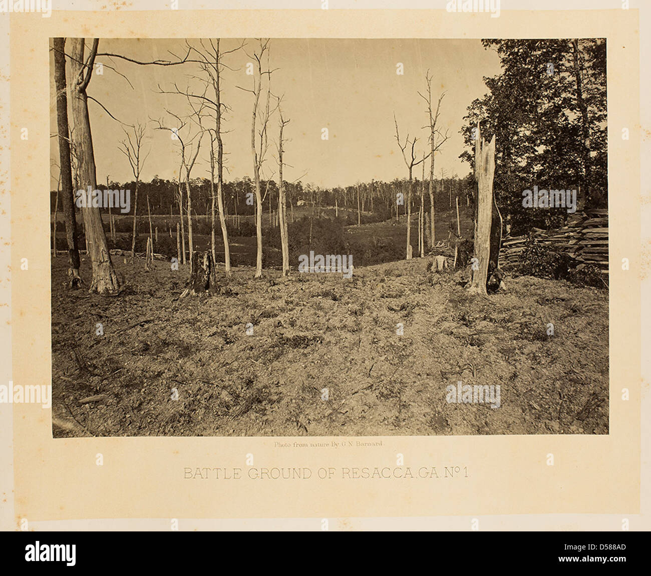 La bataille de Resaca, livrée en Géorgie pendant la guerre de Sécession, est l'un des engagements importants de la campagne d'Atlanta du général William T. Sherman. Ce site commémore les affrontements cruciaux qui ont eu lieu en 1864. Banque D'Images