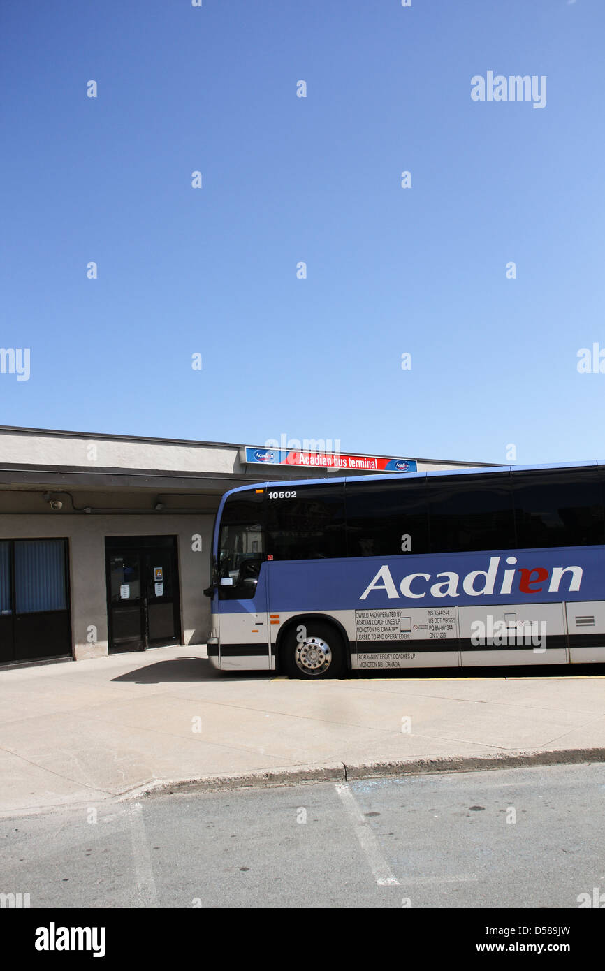 Acadian Lines, est un entraîneur canadien opérateur basé à Moncton, Nouveau-Brunswick. Images de la Presse canadienne/Lee Brown Banque D'Images