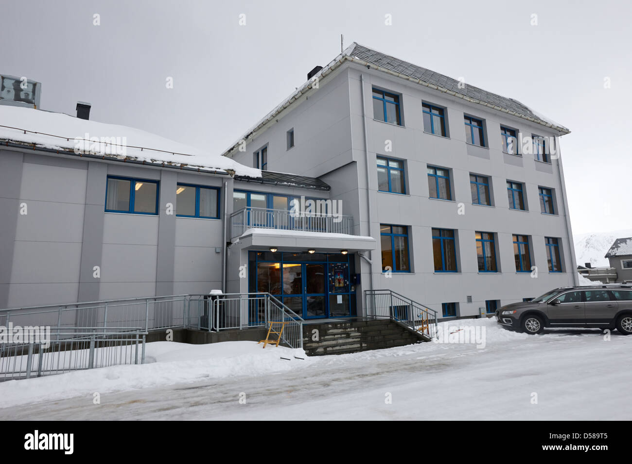 Nordkapp kommune Cap Nord Norvège finnmark Honningsvag les bureaux du Conseil de l'Europe Banque D'Images