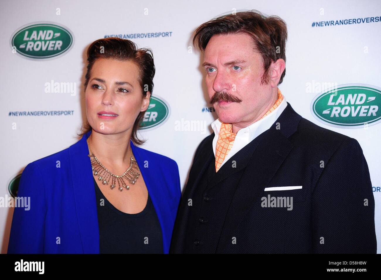 New York, USA. 26 mars 2013. Yasmin Le Bon, Simon Le Bon présent pour Aperçu de Land Rover Range Rover Sport voiture au 2013 New York Auto Show, lucarne à Moynihan Station, New York, NY Le 26 mars 2013. Photo par : Gregorio T./Binuya Everett Collection/Alamy Live News Banque D'Images