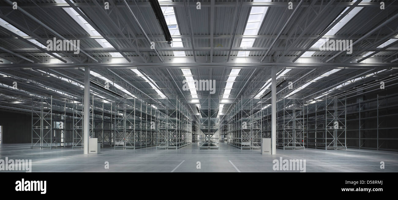 Bâtiment logistique chez Vitra, Weil am Rhein, Allemagne. Architecte : Sanaa, 2012. Banque D'Images