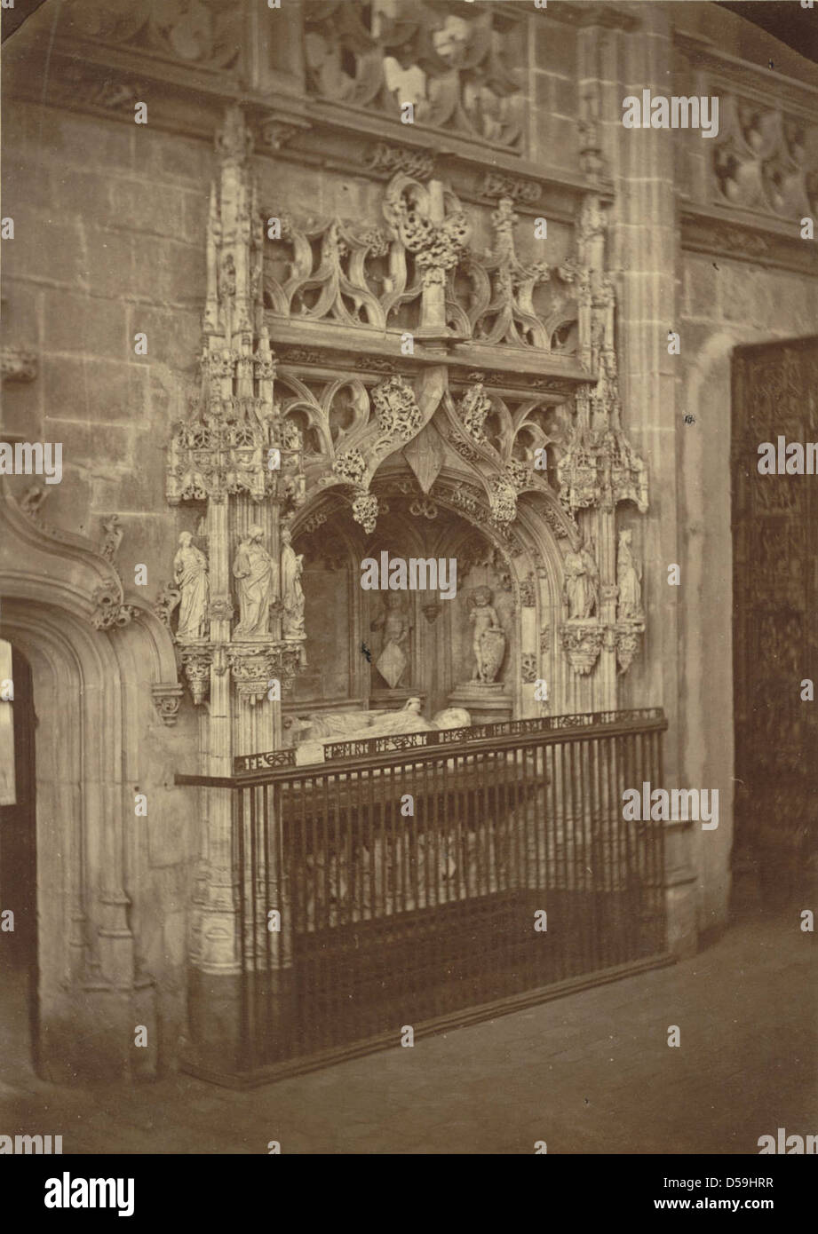 Bourg-en-Bresse. Le Tombeau de Marguerite de Bourbon, l'église de Brou Banque D'Images