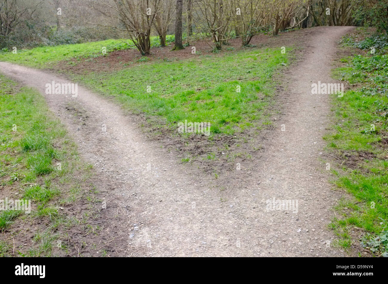 Voies divergentes Banque D'Images