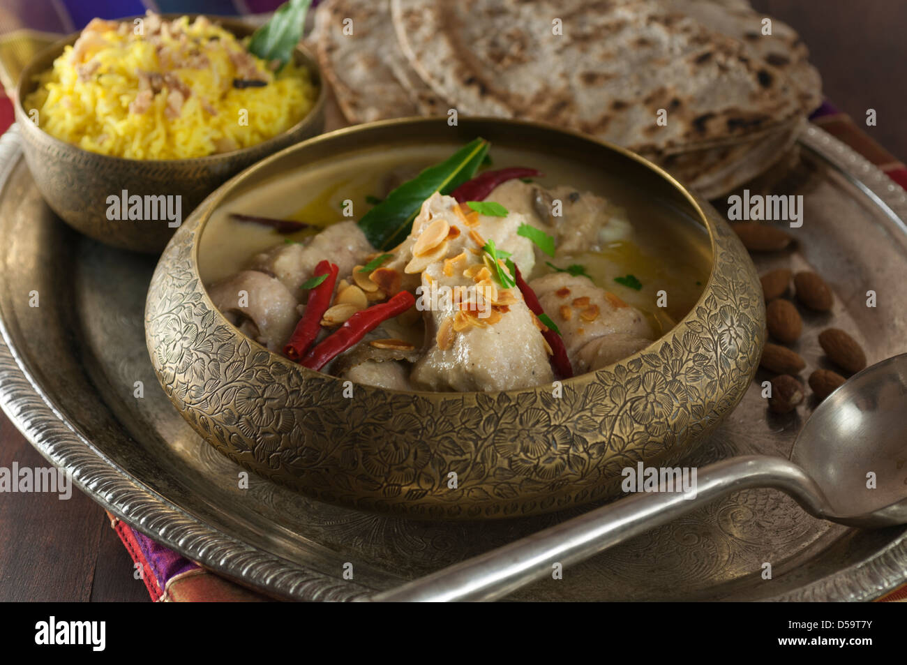 Rezala poulet curry Inde Bengale Food Banque D'Images