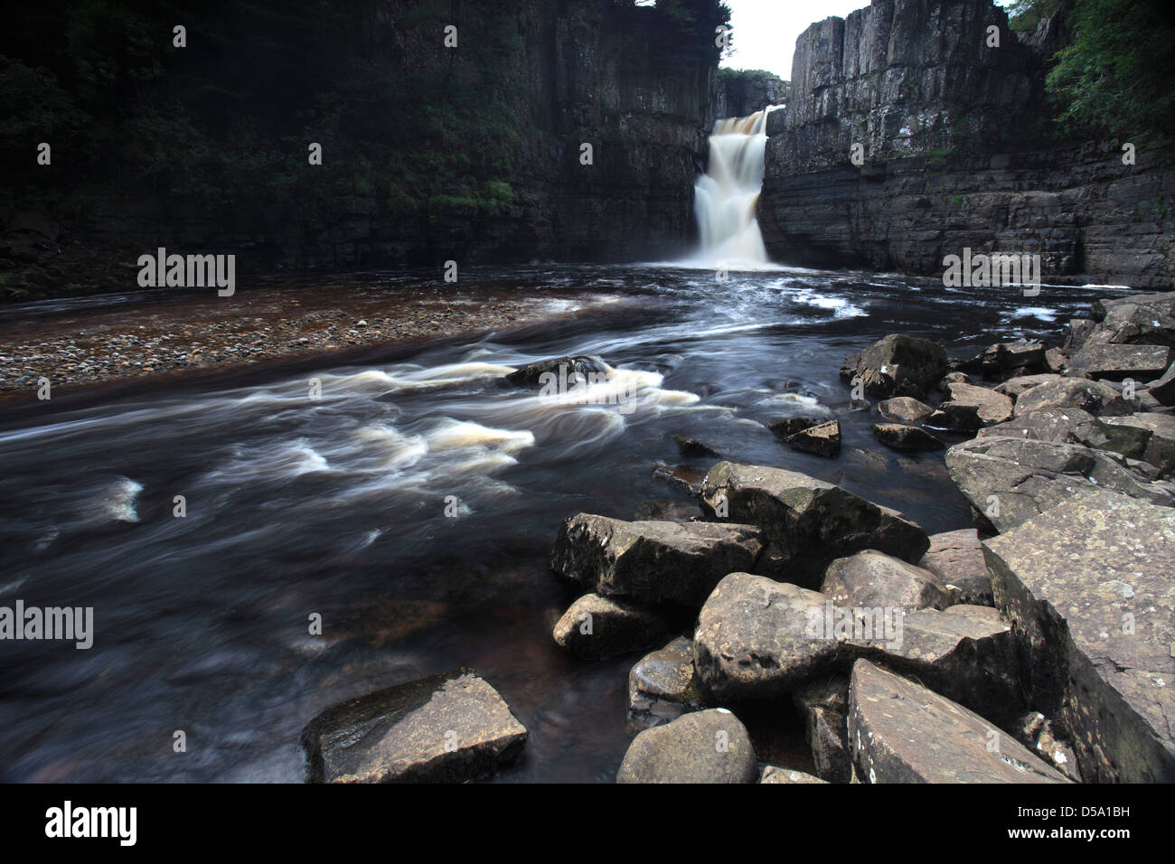 Force haute chute d'eau, fleuve Tees, Teesdale, comté de Durham, Angleterre, Grande-Bretagne, Royaume-Uni Banque D'Images