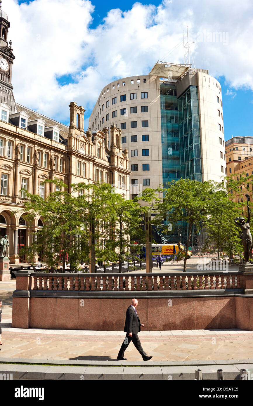 Leeds City Square, West Yorkshire UK Banque D'Images