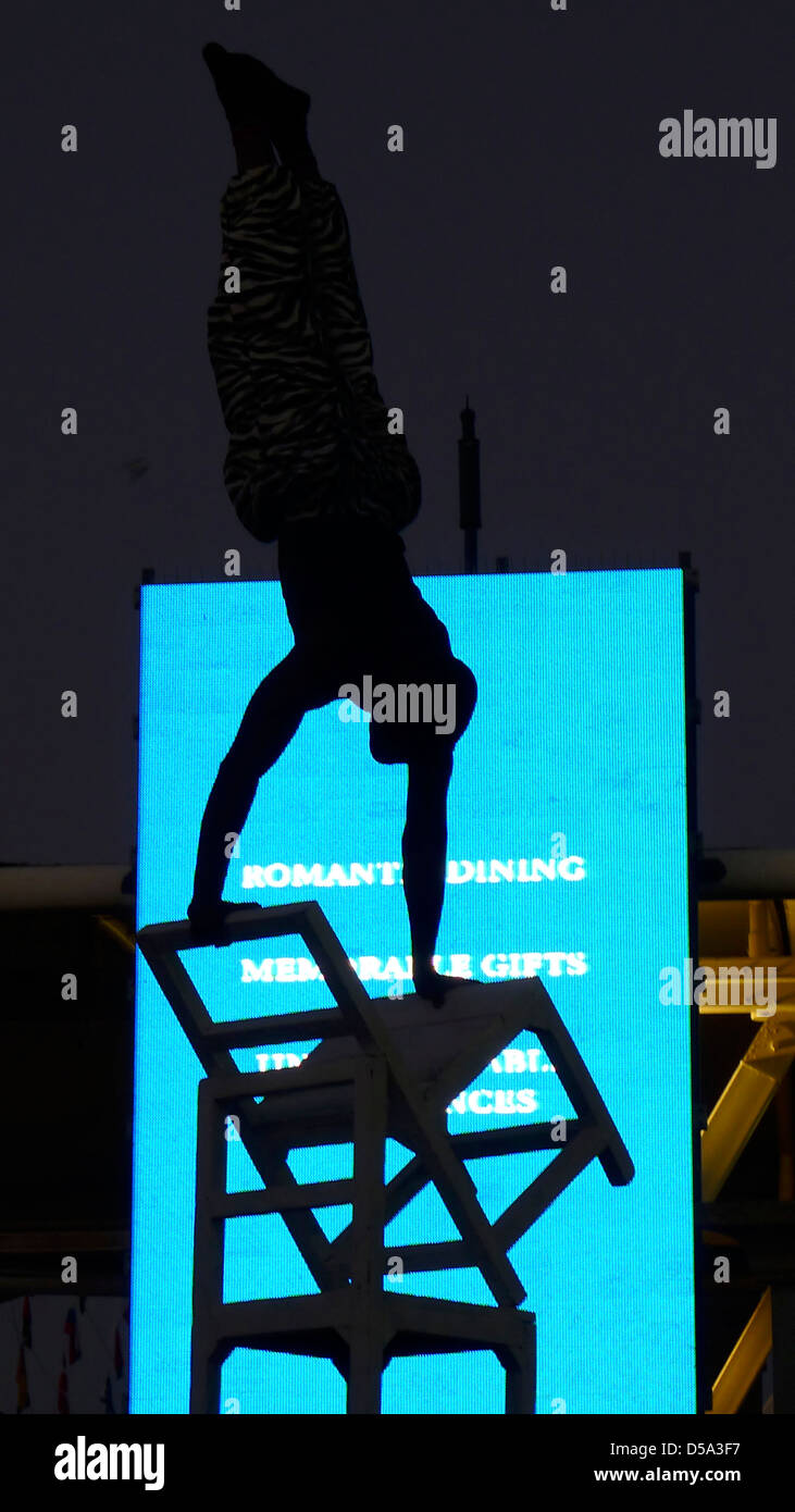 Vie nocturne à Victoria Wharf, Cape Town, Afrique du Sud Banque D'Images