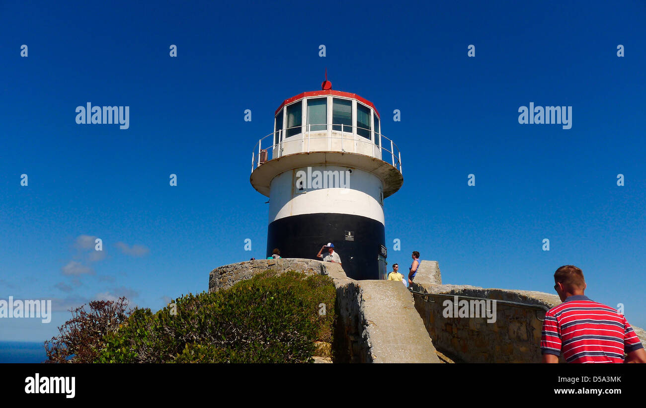 Ancien phare de Cape Point, péninsule du Cap, Afrique du Sud Banque D'Images