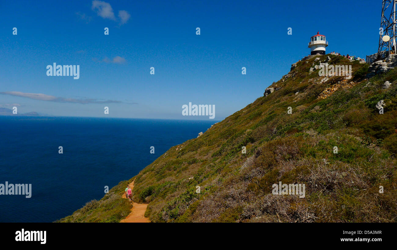 Ancien phare de Cape Point, péninsule du Cap, Afrique du Sud Banque D'Images