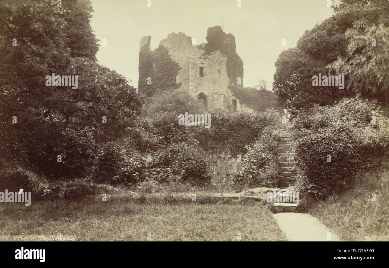 Hawarden, l'ancien château Banque D'Images