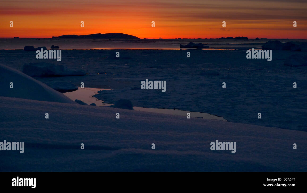 Paysage, l'ouest du Groenland, Greenland Banque D'Images