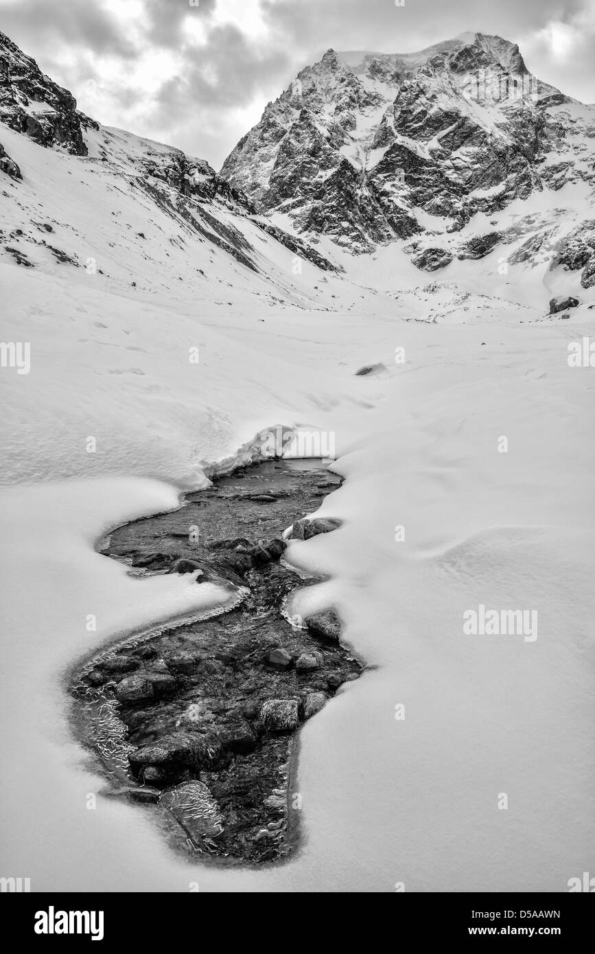 Paysages alpins sous le Mont Collon Suisse Banque D'Images